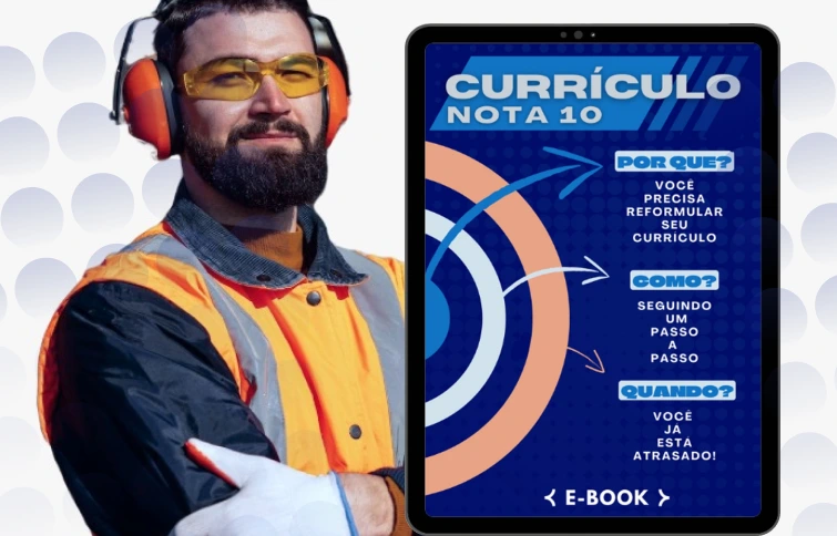 Imagem de um garoto segurando uma tablet com a foto do E-book 10